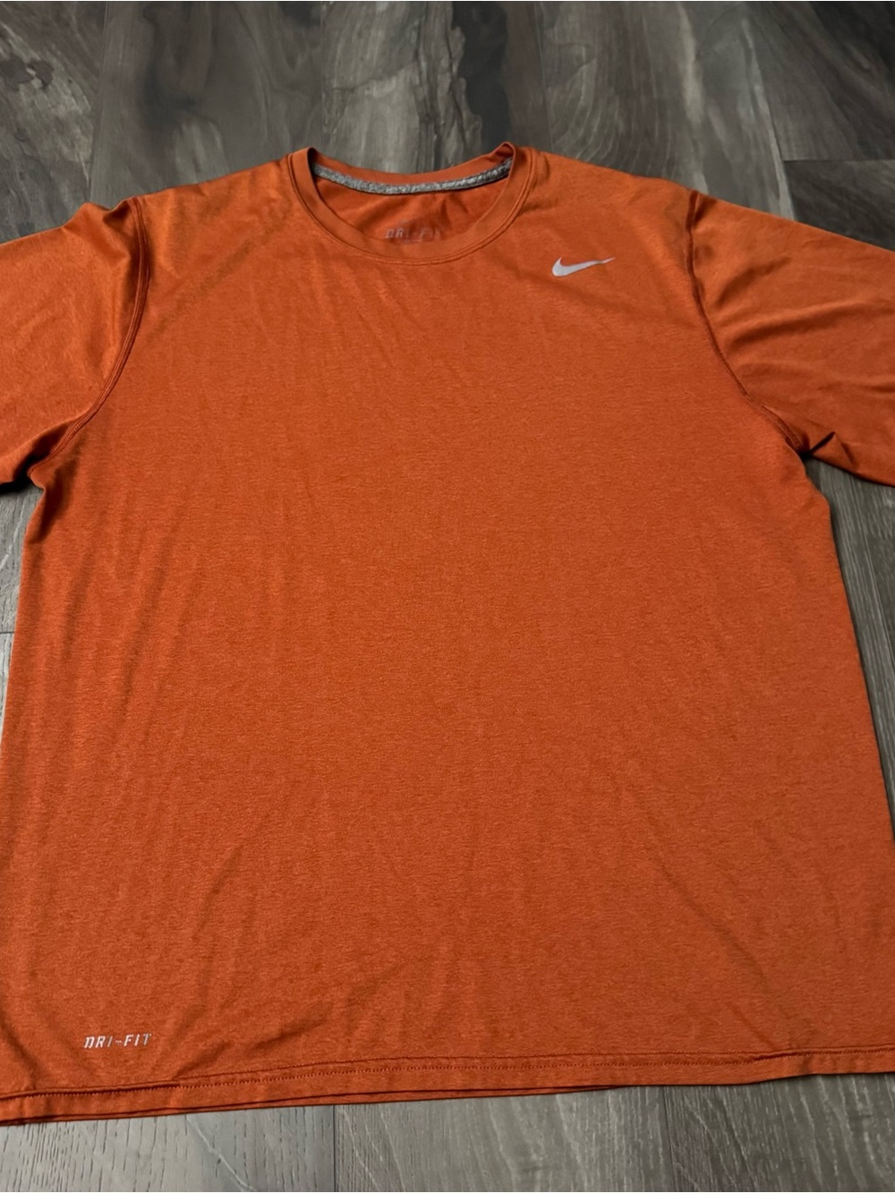 Nike Men’s Dri-FIT Short Sleeve Shirt - Orange Large